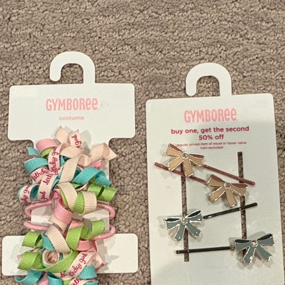 Gymboree Pastel Ribbon and Bow Hair Set